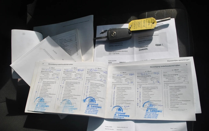 Opel Meriva cena 22499 przebieg: 198765, rok produkcji 2010 z Prabuty małe 154